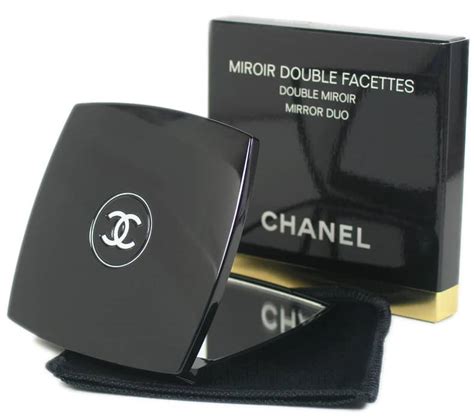 chanel suede makeup mirror pouch black|mirror duo makeup bag.